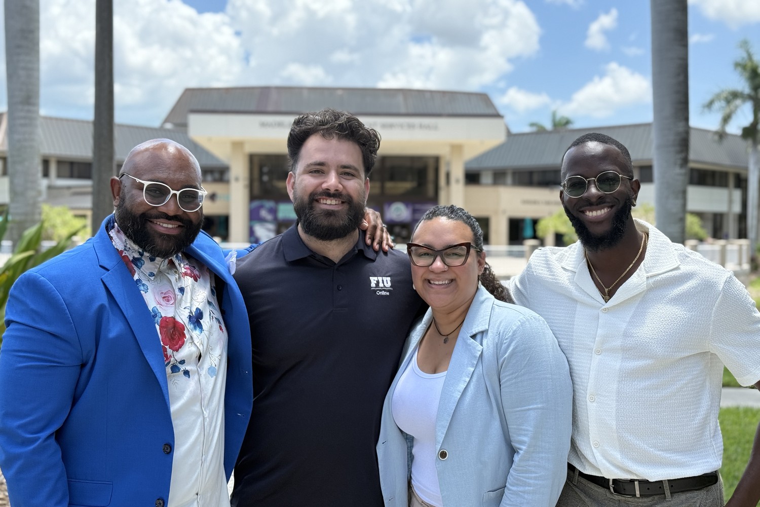 Kieron with colleagues on the FIU campus